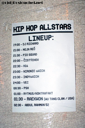 HIP HOP ALLSTARS - Sobota 24. 2. 2007